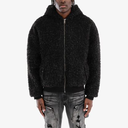 Lurex Fur Jacket - Black