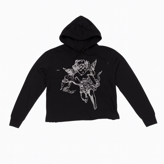 Angel Hoody Rhinestone - Black