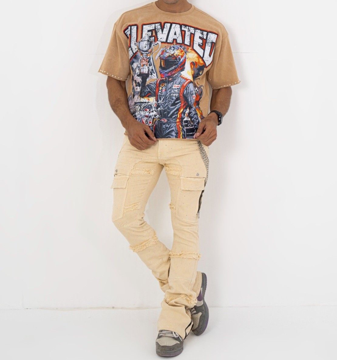 Elevated Stone Cropped Tee - timber