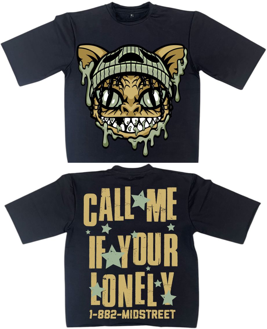 Call Me Kids Cropped Tee - Black