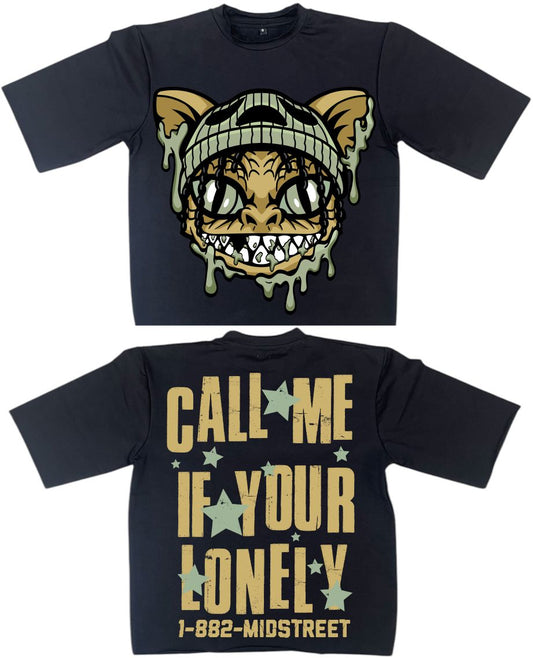 Call Me Kids Cropped Tee - Black