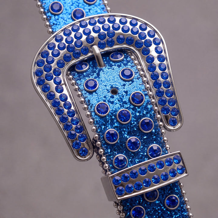 Rhinestone Belt - Royal Blue