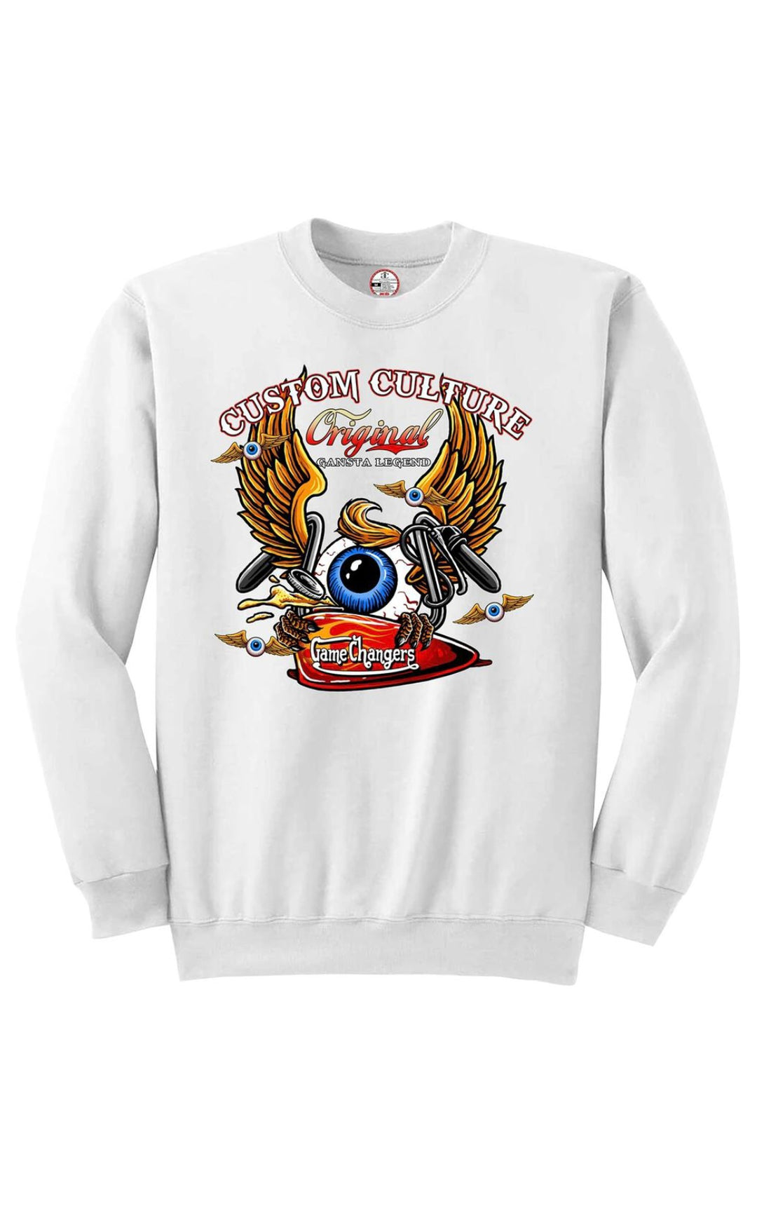Custom Culture Crewneck - White
