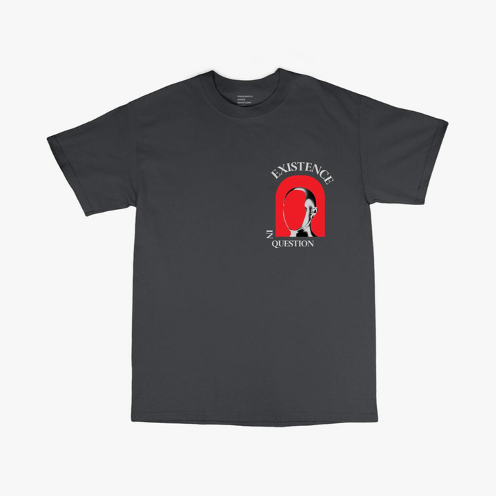 Existence Heavyweight Tee - Dark Grey/Red