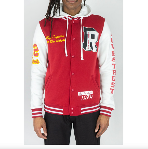 フリースジャケット [NICEGHOSTCLUB]FLEECE RACING JACKET_BURGUNDY(NG2EFUB932A) fleece racing jacket[burgundy] - niceghostclub