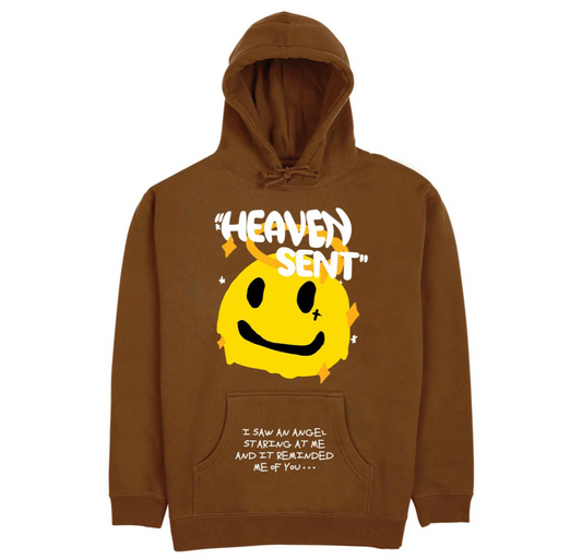 " Heaven Sent '' Hoodie - Brown