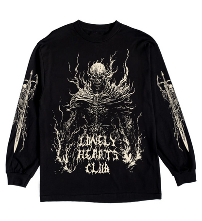 Dark Knight Long Sleeve Tee - Black