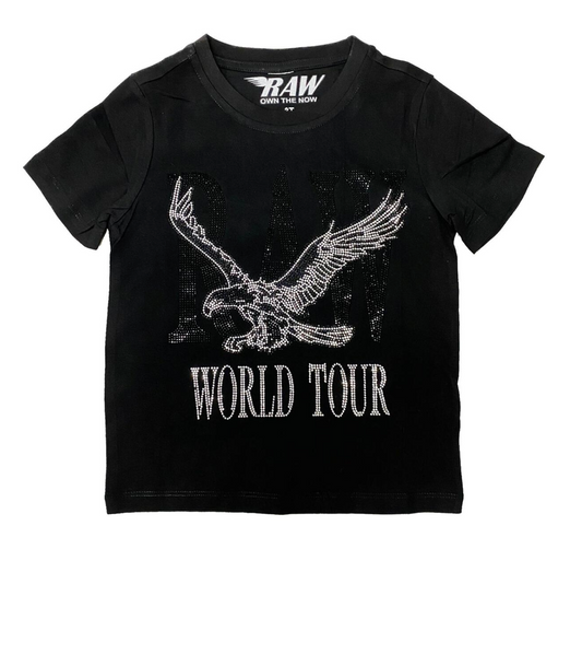 Kids Tee Eagle Bling - Black