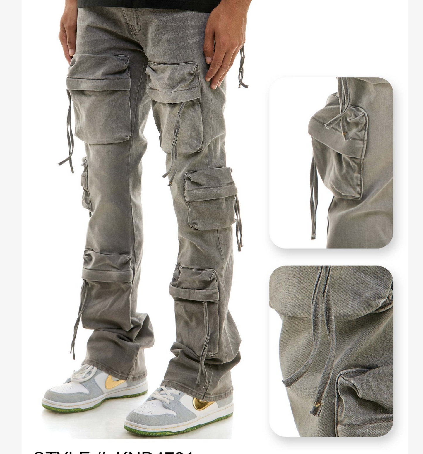 Triple Cargo Jeans - Grey