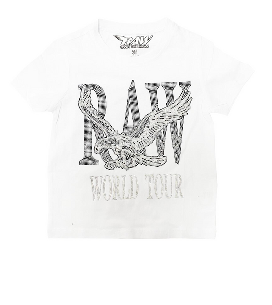 Kids Tee Eagle Bling - White