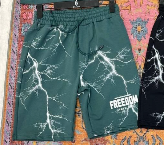 Rich Gang (CT10) Green Freedom Set Shorts