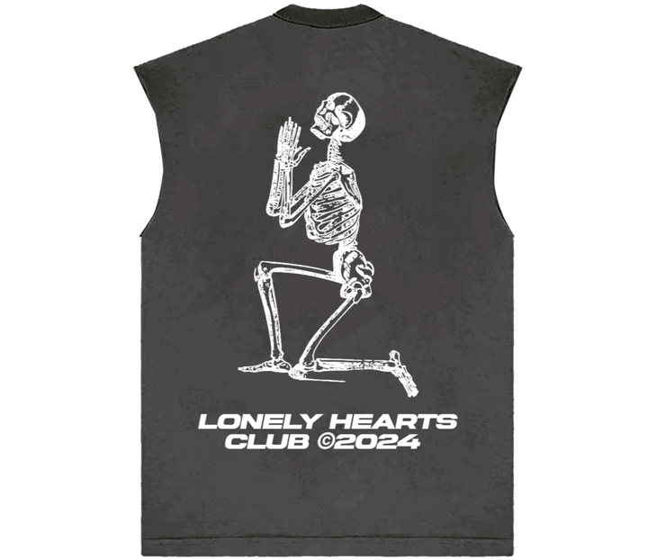Lonely Hearts Lonestar Sleeveless Tee - Black