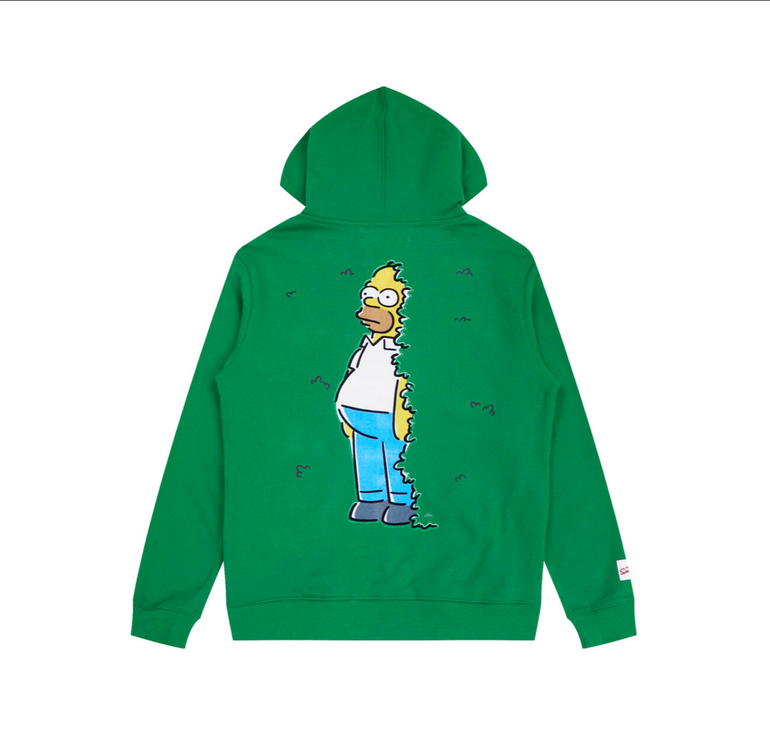 Homer Hiding In The Bushes Hoodie - Green