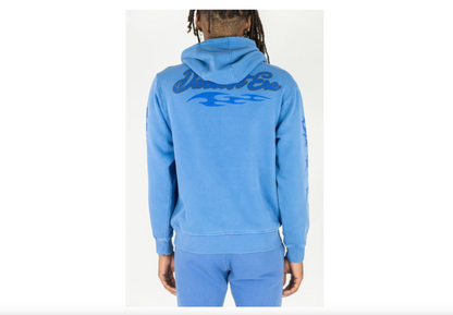 Darkest Era Washed Flc Hoodie - Blue (142-365)