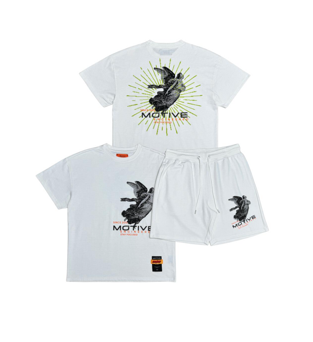Flying Angel Shorts - White