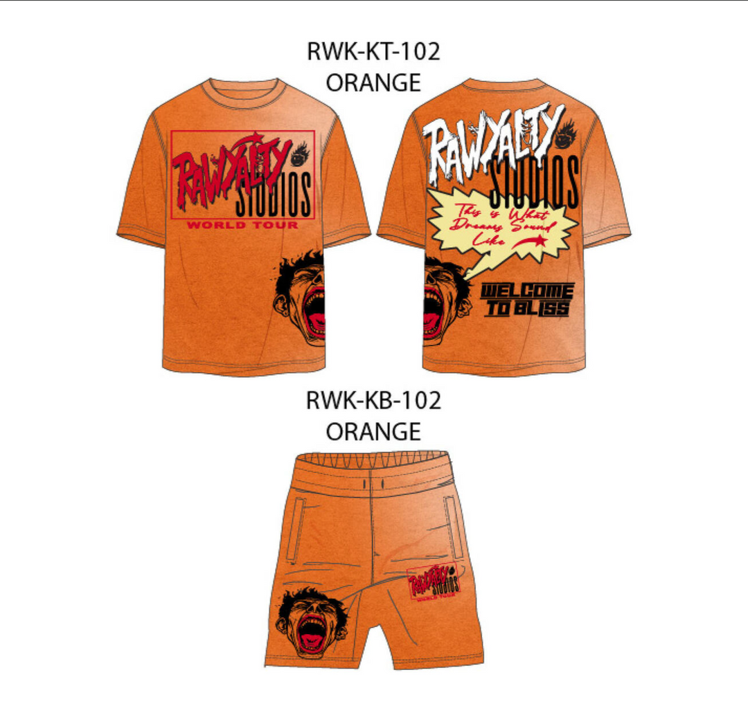 Bliss Orange Wash Kids Shorts