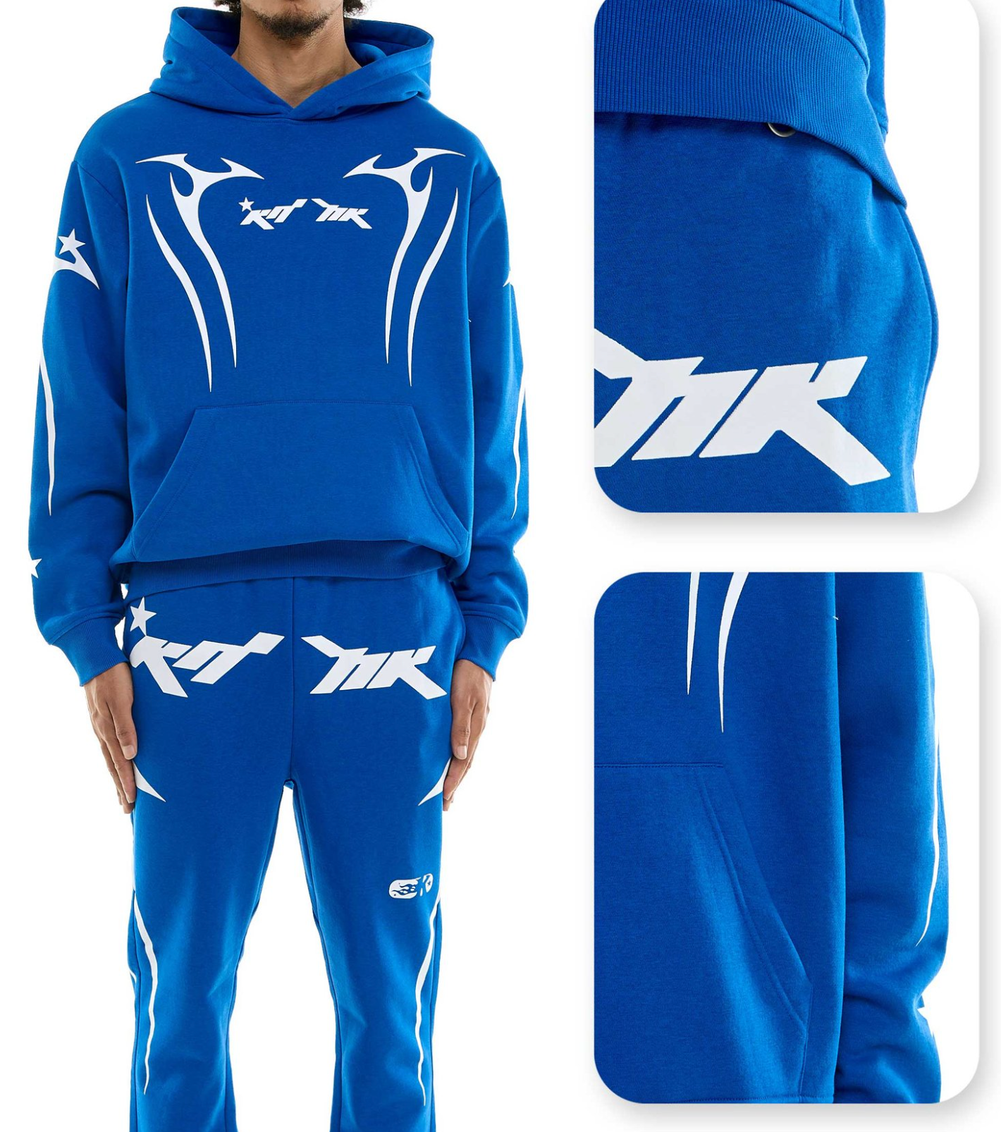 Tribal Star Hoodie - Blue