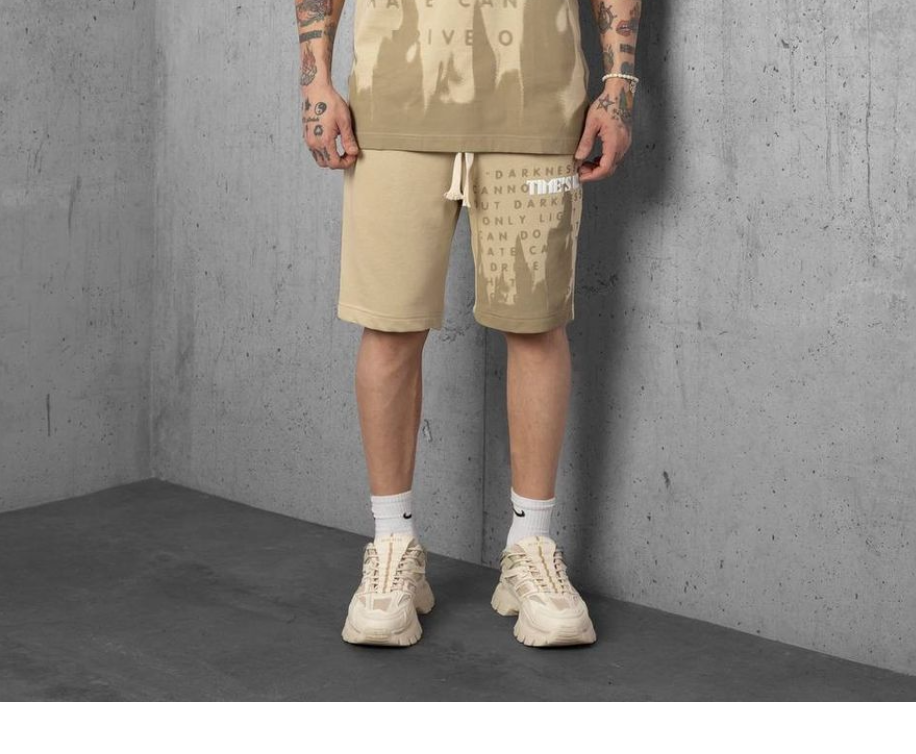 Rich Gang Beige Time's Up Shorts