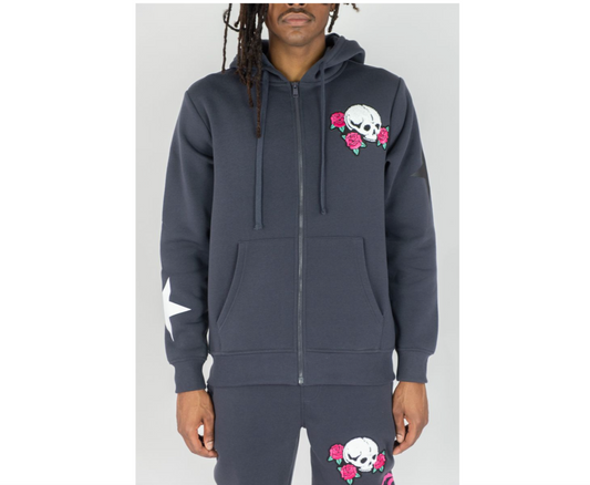 Peace Of Mind Fullzip Fleece Hoodie - Charcoal (142-351)