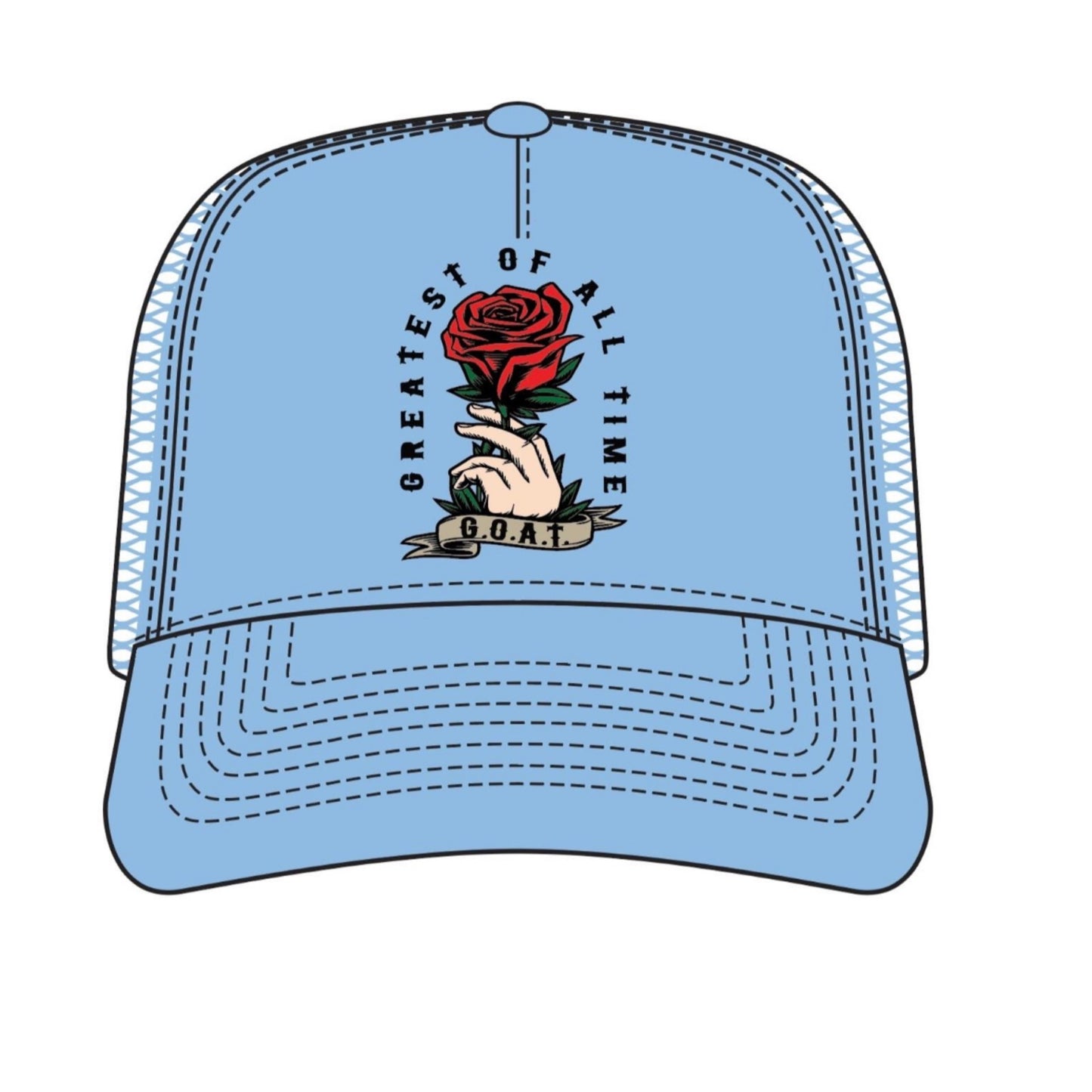 Goat Rose Hat TN5307B LIGHT BLUE