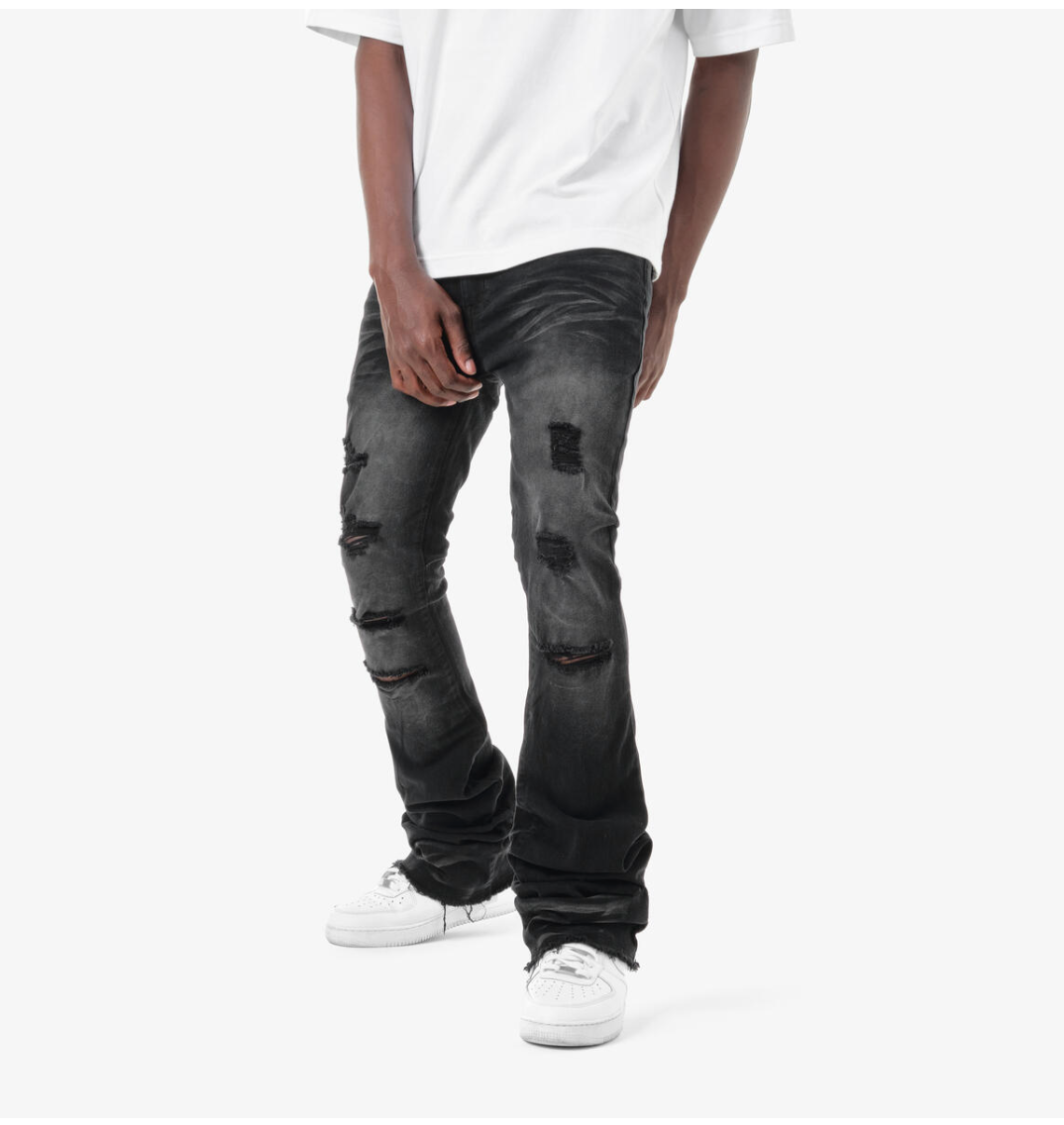Super Stretch Stacked Jeans - Black