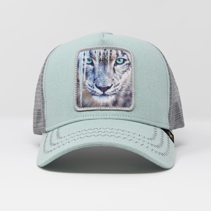 Ice Blue Leopard Cap