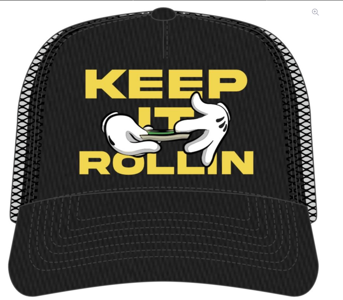 Keep It Rollin - Black Trucker Hat