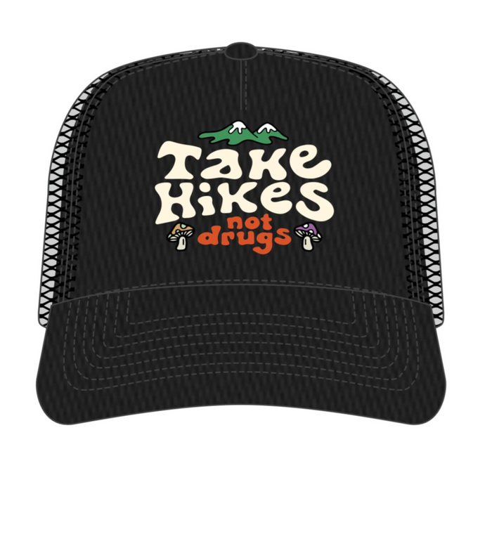 Take A Hike Trucker Hat - Black